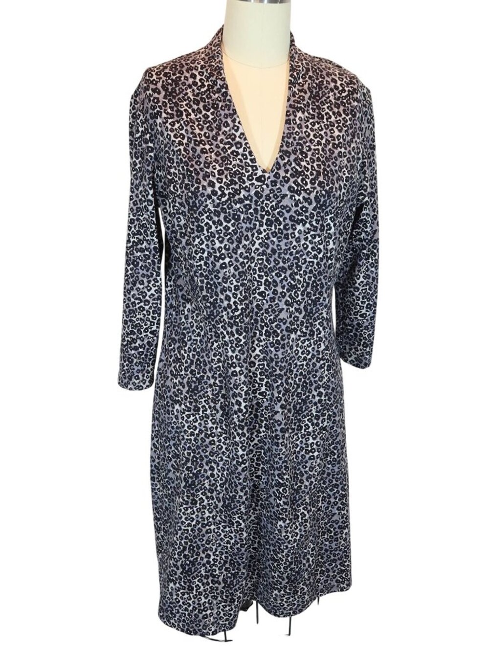 J MCLAUGHLIN Ivana Leopard Print Catalina Cloth Sheath Dress Size M Preppy
